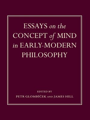 cover image of Essays on the Concept of Mind in Early-Modern Philosophy